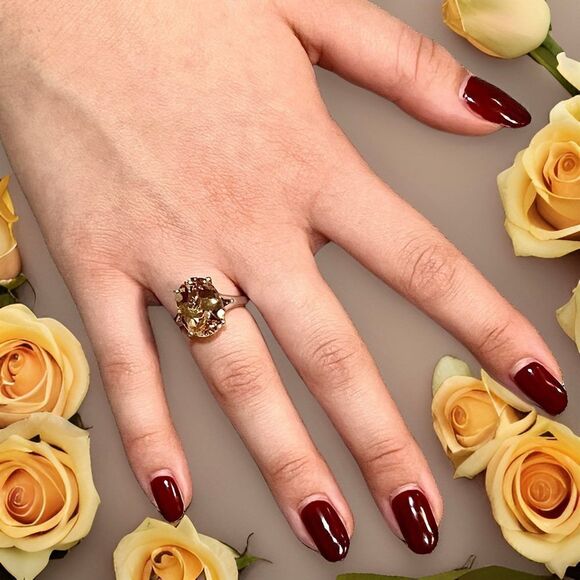 Natural Citrine Ring 6.5 14k W Gold 6.48 Cts Certified $3,950 310628 - Picture 8 of 16